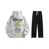 Комплект одежды (Премиум серый топ + черные штаны)