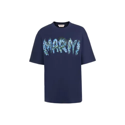 MARNI Темно-синие Женские Рубашки T