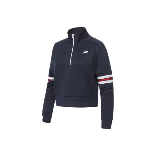 New Balance Свитшот Женский Темно-синий