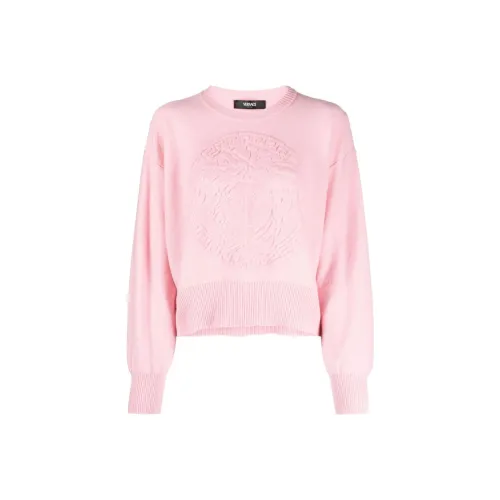 VERSACE FW23 Свитер Женский Светло-Розовый Красный