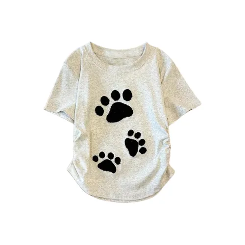 KEAB Т-рубашка с оборванным рукавом женская светло-серого цвета