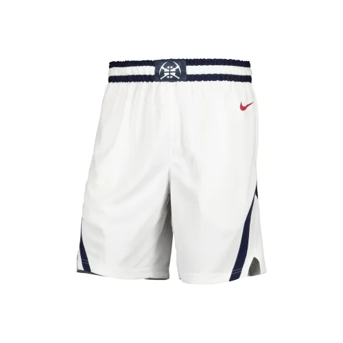 NBA Nike Denver Nuggets Association Swingman Баскетбольные шорты Мужские Белые