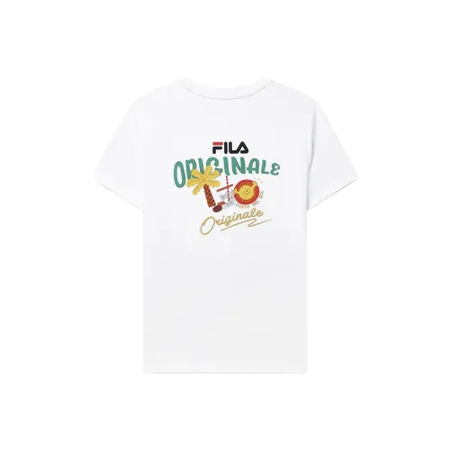 FILA Комплект с короткими рукавами T-рубашка женский стандартный белый