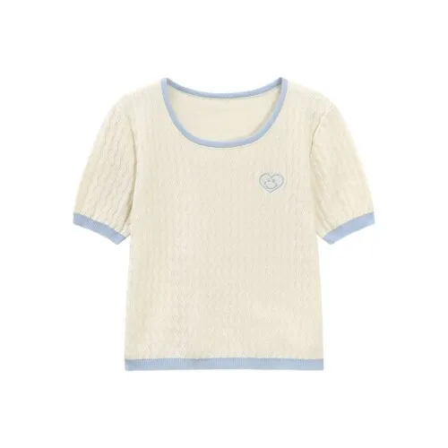 KYKW Стандартная T-рубашка Женская Абрикос