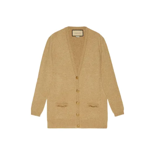 GUCCI Верблюжий Женские Кашемировые Свитеры