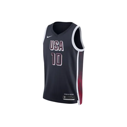 nike USA Basketball Olympic Team Series SS24 Dri Fit Баскетбольная Джерси Мужская Морская