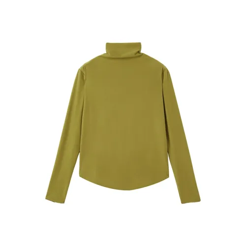 Горчичный зеленый женский трикотаж