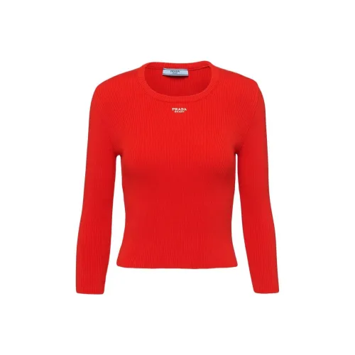 PRADA Женские рубашки красного цвета