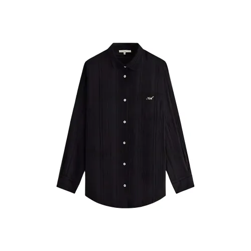 KITH Женские 2024 Summer Collection Ora II Прозрачный Stripe Рубашка Женские Черный