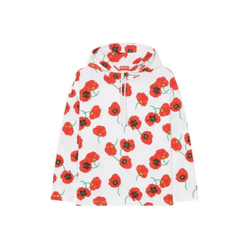 KENZO Poppy Flower Series Белый Женские Свитшоты