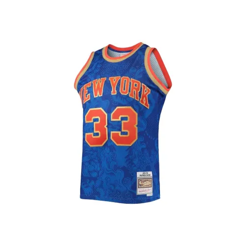 NBA New York Knicks MITCHELL NESS Патрик Эвинг Баскетбольная Джерси Мужская Синяя