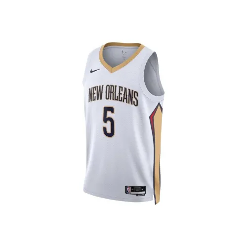 NBA New Orleans Pelicans Nike Association Edition Swingman Баскетбольная Джерси Унисекс Белый