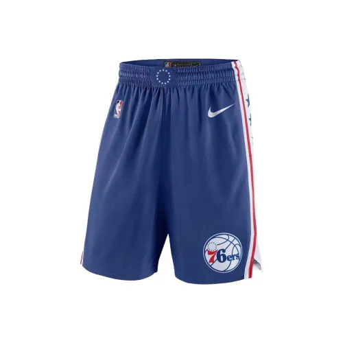 NBA x Nike Philadelphia 76ers Персоны Команда ICON Collection Swingman Шорты Баскетбольные шорты Мужской Синий Белый
