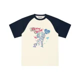 Абрикос/Темно-синий