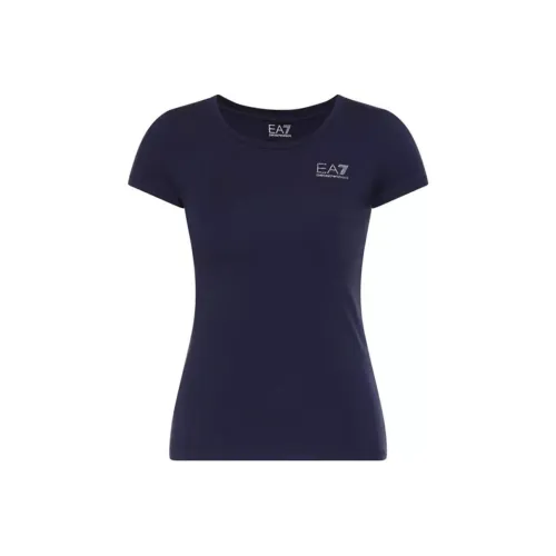 EMPORIO ARMANI EA7 Темно-синие Женские Рубашки T