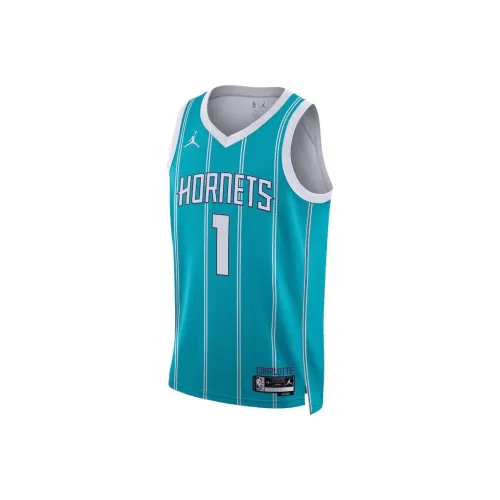 NBA x Jordan Charlotte Hornets BRAND Icon LaMelo Ball Баскетбол Джерси Унисекс Циан
