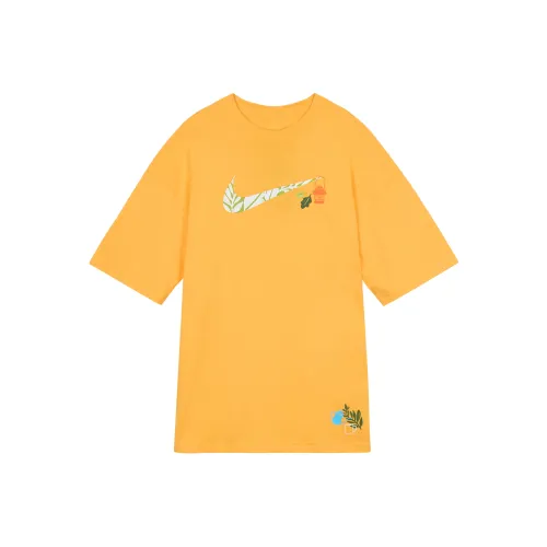 Nike Sportswear Рукав со спущенным плечом T-рубашка Женская Солнце Циферблат Желтый