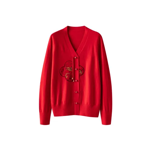 H YXIANG Красный Женские Свитера