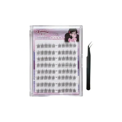 FAICCIA Мягкий Ухо Кролик Восемь Рядов Накладные ресницы Один Кластер