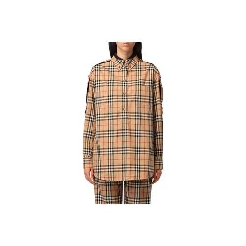Burberry Рубашка Женская Архив Бежевый