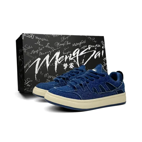 Mengsai Амортизация Износостойкие Низкие Кроссовки для Скейтбординга Мужские Джинсово-Синие
