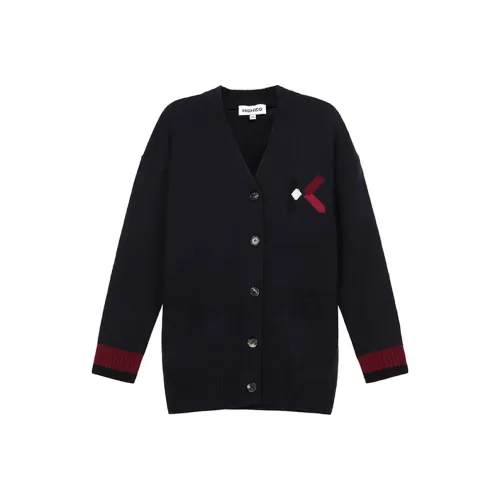 KENZO Letter Logo Морской синий Женские Трикотаж