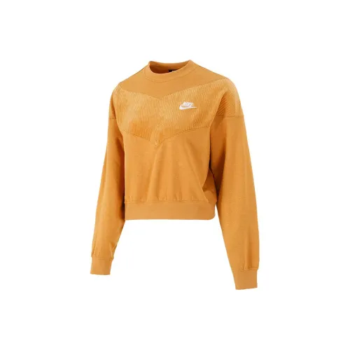 NIKE Апельсиновые Женские Свитшоты