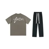 Комплект одежды (Тауповый белый с вышивкой + черные штаны)