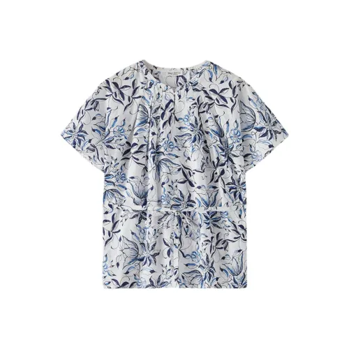 MARC OPOLO SS24 Рубашка Женская Белая Керамика С Принт