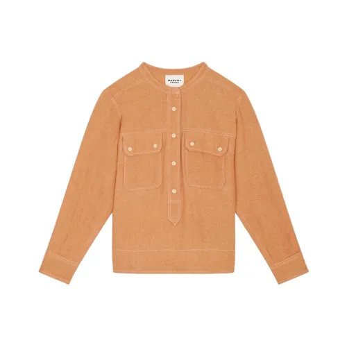 ISABEL MARANT ETOILE Карман с клапаном Рубашка Женская Желтая