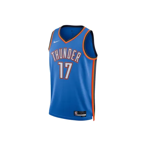 NBA Oklahoma City Thunder Nike Icon Edition Swingman Баскетбольная Джерси Унисекс Синий