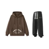 Set (Coffee Sweatshirt + Black Training Pants)  
Комплект (Кофейный Свитшот + Черные Спортивные Штаны)