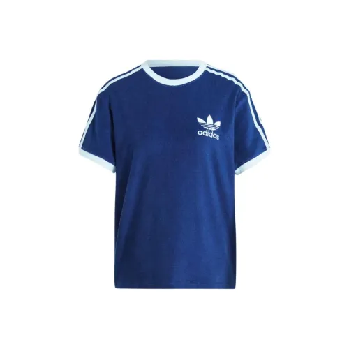 Adidas Originals Shamrock Retro Stripes T-Shirt Женская Синяя