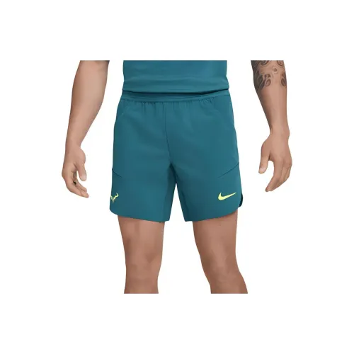 nike RAFADri Форма ADV 18cm Прибл. Теннис Шорты Повседневные шорты Мужской Павлиний зеленый