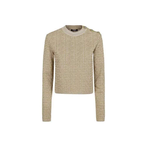 BALMAIN Бежевые Женские Свитеры