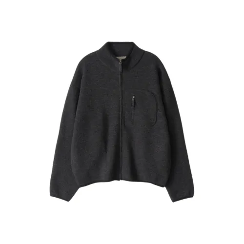 NOTHING WRITTEN FW24 Dicky ZIP UP JUMPER Свитер Женские Уголь Charcoal