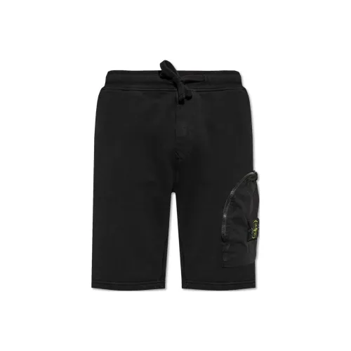 STONE ISLAND Черные Мужские Повседневные Шорты
