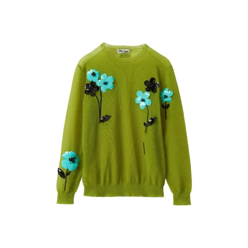 MIU MIU FW23 Свитер Женский Зеленый