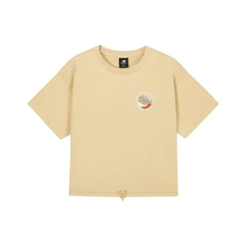 New Balance совместная футболка T Женская Коричневая