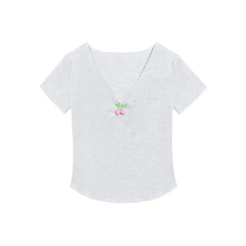 XUANSHU T Рубашка Женская Белая Серый