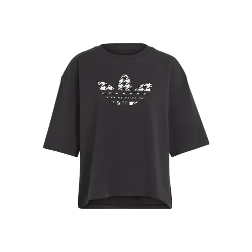 Adidas Originals Т-рубашка с рукавом-трубой женская черная