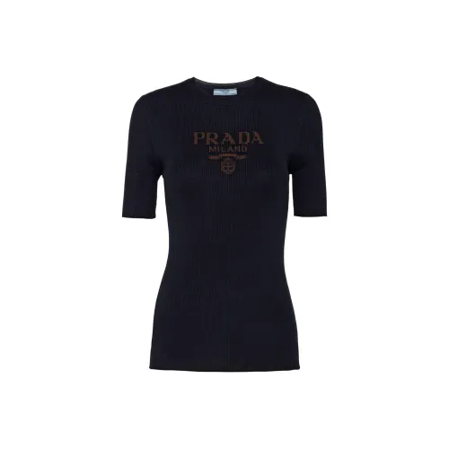 PRADA Blue Women's T-Shirts  
PRADA Синие Женские Футболки