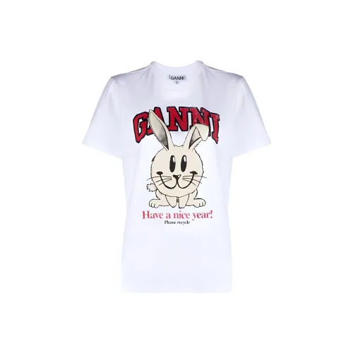 GANNI Chinese New Year Collection Белые Женские T-рубашки