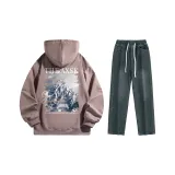 Комплект одежды (Топ Lotus Root Powder + Винтажные синие штаны)