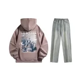 Комплект одежды (Топ Лотосовый корень Пудра + Штаны Желтый Грязь)