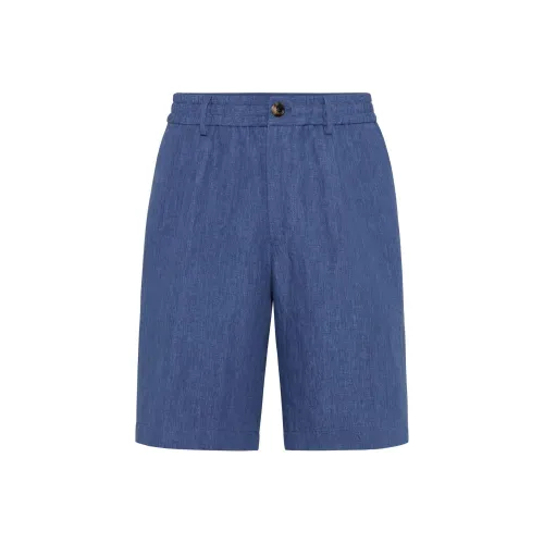 BRUNELLO CUCINELLI FW24 Повседневные шорты Мужские Синие