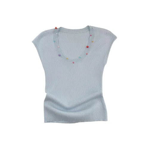 OUBO Flutter Sleeve T-Shirt Женская Желтая