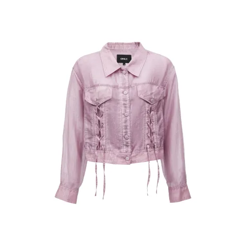 ONLY Универсальный Повседневный Индивидуальный Кружево Вверх Рубашка Форма Укороченный Пальто Для Женщин Женские