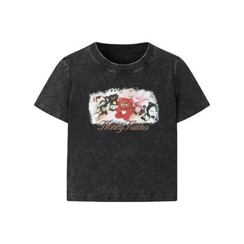 LEDIN x Honey Kuma T-Shirt Женская Черная