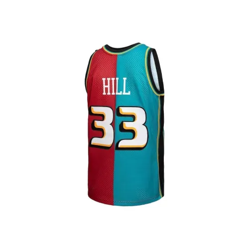 NBA Баскетбольная Джерси Detroit Pistons Мужская Циановая Красная